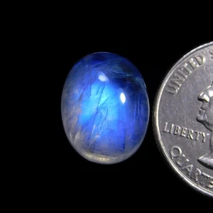 AAA Blue Flashy Rainbow Moonstone Cabochon Gemstone Size 15.5x12.4x7.1mm 11.6Cts - Picture 1 of 3