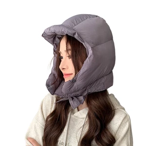 Outdoor Headwear Bonnet Cap Ear Protection Muslim Women Winter Windproof Turban - Picture 1 of 14