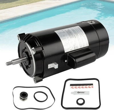 Pool Pump Motor For Hayward Super Pump 2HP W/ GO-KIT-3 UST1202 SP2615X20