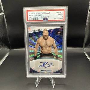 2023 Panini Revolution WWE Brock Lesnar Auto PSA 9 Mint Sunburst 18/99 #AGBLS  - Bild 1 von 2