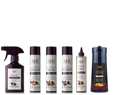 AHU Natural Instant Hair Dye Shampoo | Black/Brown | Conditioner /Mask /Gel - image 1 of 2