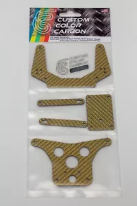 Kit de 5 piezas de fibra de carbono oro amarillo Team Associated RC10 RC10CC - Imagen 1 de 4