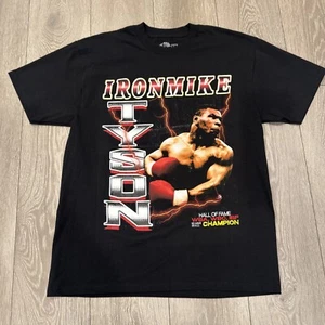 Mike Tyson Iron Mike Hall of Fame T-Shirt Men's Large Black Short Sleeve - Picture 1 of 5