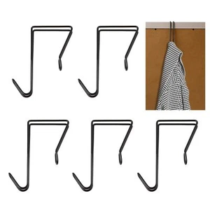Cubicle Hooks 5 Pack Wire Black For Hats Bag Coat Mirror Office Shelf - Picture 1 of 7