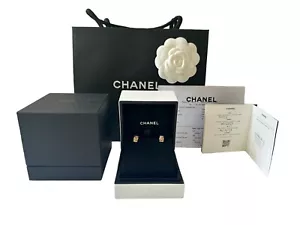 Chanel 18K Beige Gold Diamond Coco Crush Earrings - Picture 1 of 5