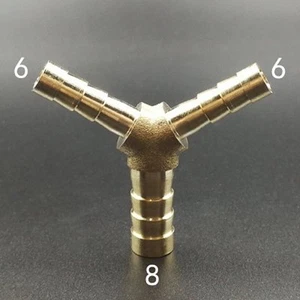 Manguera reductora identificación 5/16"" a 1/4"" u 8 a 6 mm camiseta de latón barba en Y #CL - Imagen 1 de 1