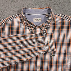 Lacoste Shirt Mens Size XL Cotton Crocodile Logo Multicolor Regular Fit - Picture 1 of 12