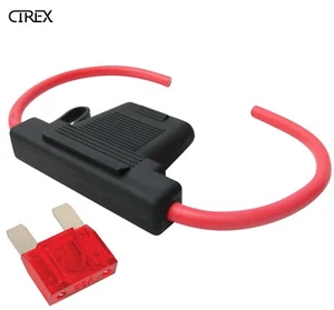 Inline Blade Fuse Holder Maxi 50AMP with 8AWG Tails + 50A Fuse Waterproof Cirex - Picture 1 of 3
