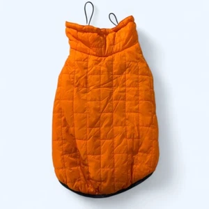 Berkshire Pet Dog Puffer Jacket Fleece Lined Orange Polartec Size MEDIUM - Picture 1 of 6