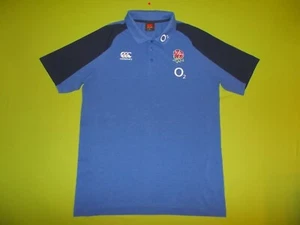 Polo Shirt ENGLAND (XL) CANTERBURY CCC PERFECT !!! Jersey home blue - Picture 1 of 7