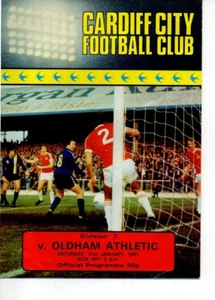 Cardiff City v Oldham Athletic 1980/81 Division 2 - Picture 1 of 1