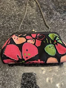 ISABELLE FIORE Floral Canvas Beaded Clutch Handbag - Picture 1 of 12