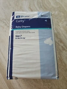 Covidien Curity Größe 7 Baby Windeln Neu Komplettpaket 41+ Pfund - Bild 1 von 11