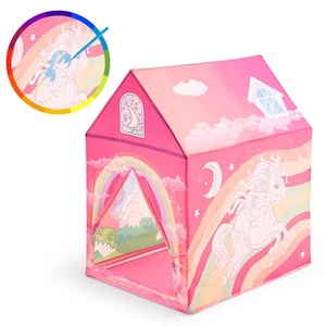 Play Tent for Kids, Kids Tent, Indoor Outdoor Playhouse, Color Pen - Picture 1 of 26