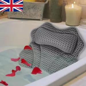 Bath Pillow Luxury Waterproof Home Spa Non-Slip Comfort Bathtub Headrest Cushion - Picture 1 of 10
