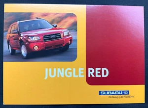 Tarjeta postal promocional Subaru, Jungle Red, Caynne Red, arte publicitario, GoCard (2002) - Imagen 1 de 2