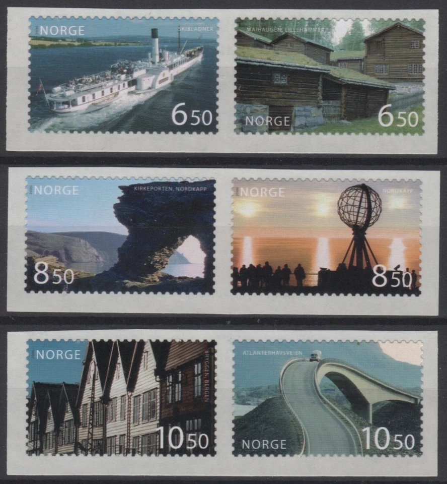 NORWAY Sc. 1476-81 Tourism 2006 MNH 3 pairs - Image 1 of 1