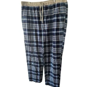 Pantalones de pijama Eddie Bauer de franela a cuadros azul y gris para hombre talla XL NUEVOS SIN ETIQUETAS - Imagen 1 de 4
