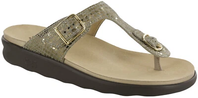 SAS Women's Shoes Sanibel Sandal Olive Gold 12 Medium Brand New In Box Flip Flop - Image 1 of 4
