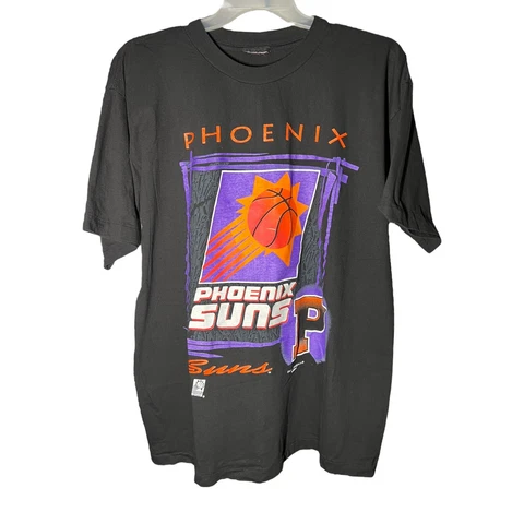 Vintage Phoenix Suns NBA 1990’s Magic Johnson T’s Black T-shirt Mens Size XL Cover