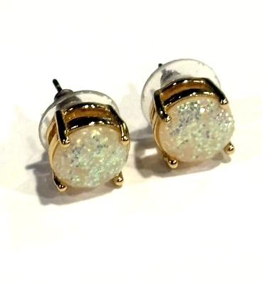 Kendra Scott Irridescent Drusy Stud Earrings, Goldtone - Image 1 of 2