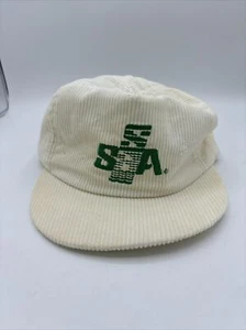 Vintage Off-White\Cream Corduroy Snapback Ownco Trucker Hat Cap - Picture 1 of 4