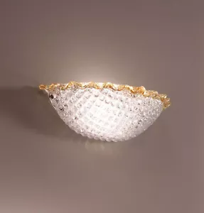 Applique classico in vetro murano granigliato ambra a 1 luce DP219 - Foto 1 di 1