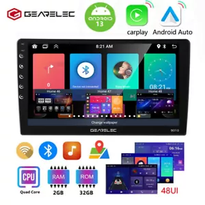 10.1" Double 2Din Car Stereo Radio Auto Carplay Android 13 Touch Screen GPS WiFi - Picture 1 of 17