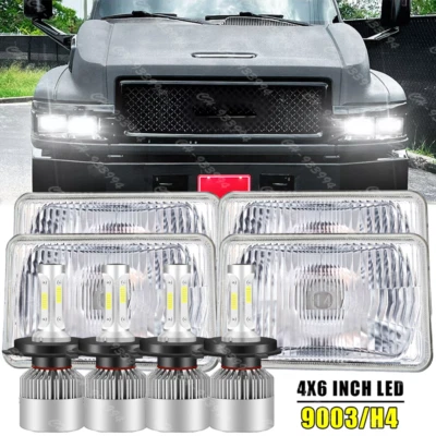 Proyector de faros LED HI-LO 4x6" para GMC C4500 C5500 Topkick T6500 T7500 4 piezas Foto 1 de 4