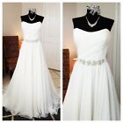 Wedding Dress Size 14/16, Ivory Chiffon Soft Fall Gown