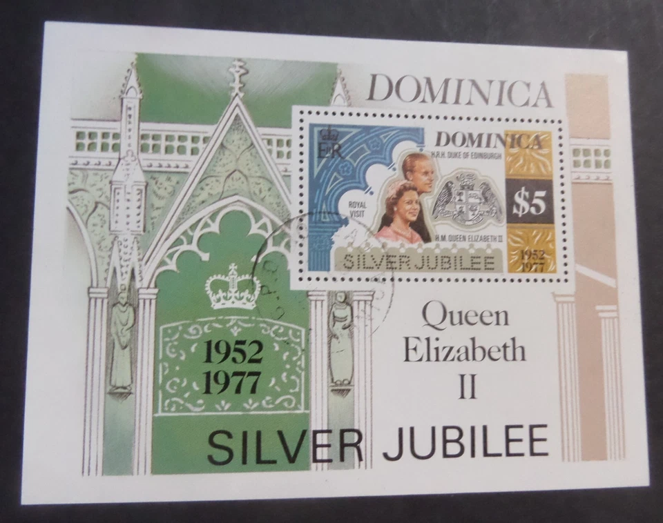 Dominica 1977 Jubileu de Prata Visita Real MS usado como foto - Imagem 1 de 1