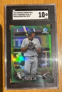 2016 Bowman Chrome BCP17 Fernando Tatis Jr rifrattore verde #/99 SGC 10 1a scheda - Foto 1 di 6