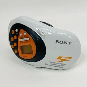 Radio meteorológica Sony SRF-M80V Walkman FM AM TV con pulsera FUNCIONA COMO NUEVO - Imagen 1 de 15