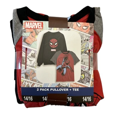 Paquete de 2 pulóveres y camisetas de manga corta Marvel Spider-Man Foto 1 de 3