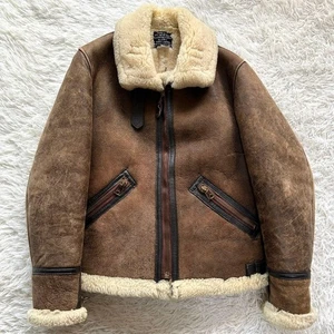 Avirex B-9 Flight Jacket Made in USA Mouton Sheep Leather Size 36 Used - Picture 1 of 13