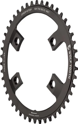 Wolf Tooth Drop-Stop Chainring: 46T x 110 Shimano Asymmetric - Imagem 1 de 2