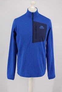 MOUNTAIN EQUIPMENT LUMIKO MENS JACKET FLEECE 1/2 ZIP UK L BLUE RRP £70 AD - Picture 1 of 6