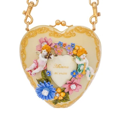 DOLCE & GABBANA Baroque Angel Flower Mamma My Heart Crystal Clutch Bag DOLCE BOX - Image 1 of 4