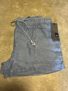 NWT Mossimo Supply Shorts Women XS Fluid Lyocell Denim Drawstring Elastic Waist - Picture 1 of 6