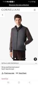 Corneliani Quilted Virgin Wool Reversible Vest Made In Italy Sz 54 - Picture 1 of 24