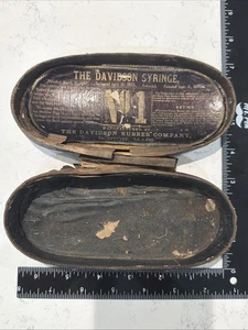 Antike Ära / Bürgerkrieg Ära Davidson Spritzenkasten für Nr. 1 Hartgummispritze - Bild 1 von 15