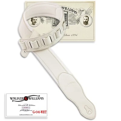 Walker & Williams G-04-WHT ribete superior blanco envejecido con espalda acolchada blanca ártica Foto 1 de 4