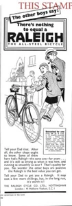 1934 Advert RALEIGH All-Steel Bicycles (8) Vintage Original Print Ad 708/162 - Picture 1 of 1