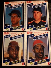 1987 M&M's Baseball Star Lineup -cards 1-24 U-pick EX-NM 20% OFF EACH ITEM!!
