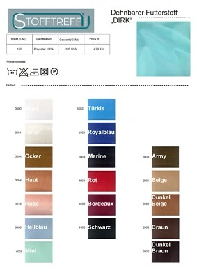 Dehnbarer Futterstoff-DIRK von Stofftreff Santi-50 cm Schritte-Meterware - Bild 1 von 4