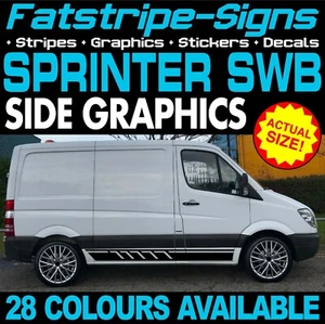 passend für MERCEDES SPRINTER SWB GRAFIK AUFKLEBER STREIFEN RENNEN CAMPER VAN WOHNMOBIL - Bild 1 von 2