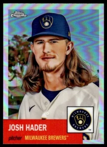 2022 Topps Chrome Platinum Refractor Josh Hader Milwaukee Brewers #438 - Picture 1 of 2