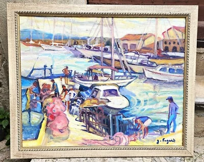 Le port d'Antibes par Gérard FAGARD 1938-2021 - Photo 1/4