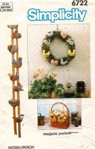 1980's VTG Simplicity Embroidery,Applique,Patchwork Pattern 6722 UNCUT - Picture 1 of 2