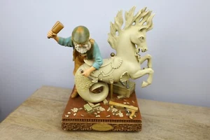 WAYNE HIGGINS - THE MASTER CARVER AND HIPPOCAMPUS MUSIC BOX #38 Of 5000 - Picture 1 of 20